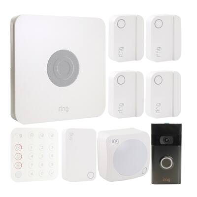 Ring Alarm Pro 8-Piece Kit – Smart Home Security System with Base Station & Keypad + Ring Video Doorbell