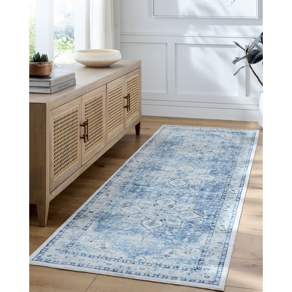 Livabliss Traditional Lavable Medallion Washable Area Rug