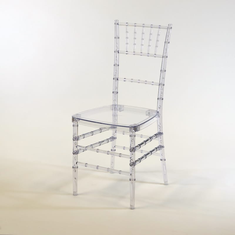 Clear Bamboo Design Dining Side Chairs (Set of 2)