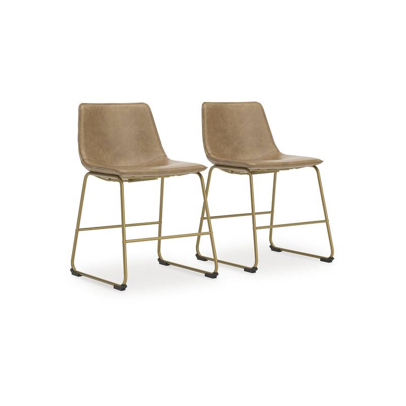 Signature Design by Ashley Lexadine Dining Chair (Set of 2) - 19"W x 22"D x 31"H - Light Brown/Gold