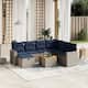 Option Gray and navy blue 3middle+3corner+footrest+table