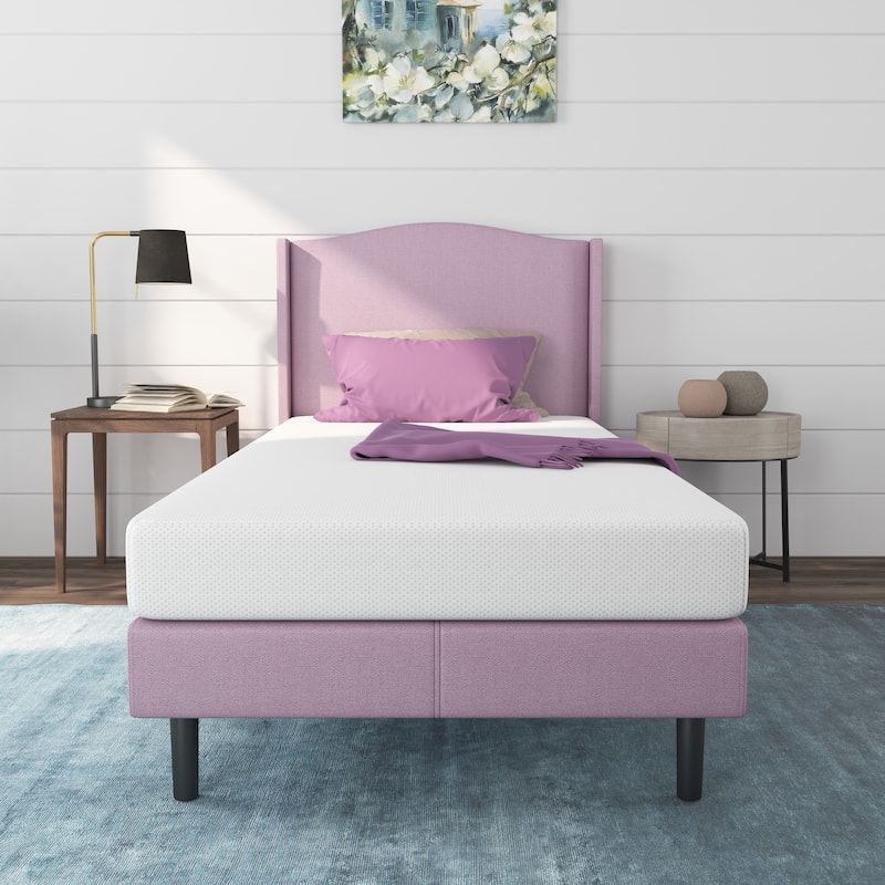 Nap Queen Rainbow 5" Memory Foam Twin Mattress, Pink - White