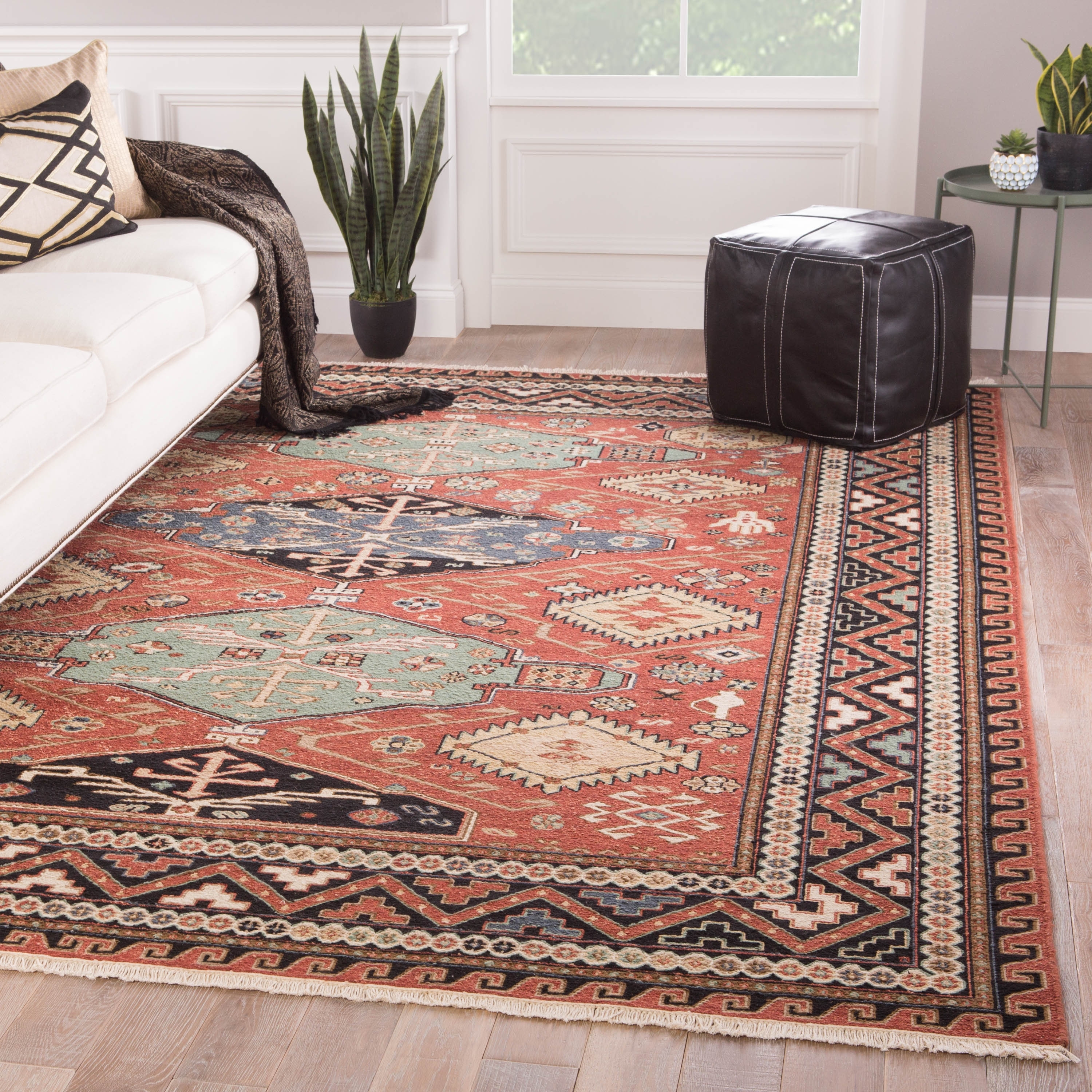 Kashan Hand Knotted Medallion Red Blue Area Rug Overstock 21703766