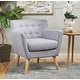 preview thumbnail 15 of 15, Meena Button-tufted Fabric Club Chair by Christopher Knight Home Grey