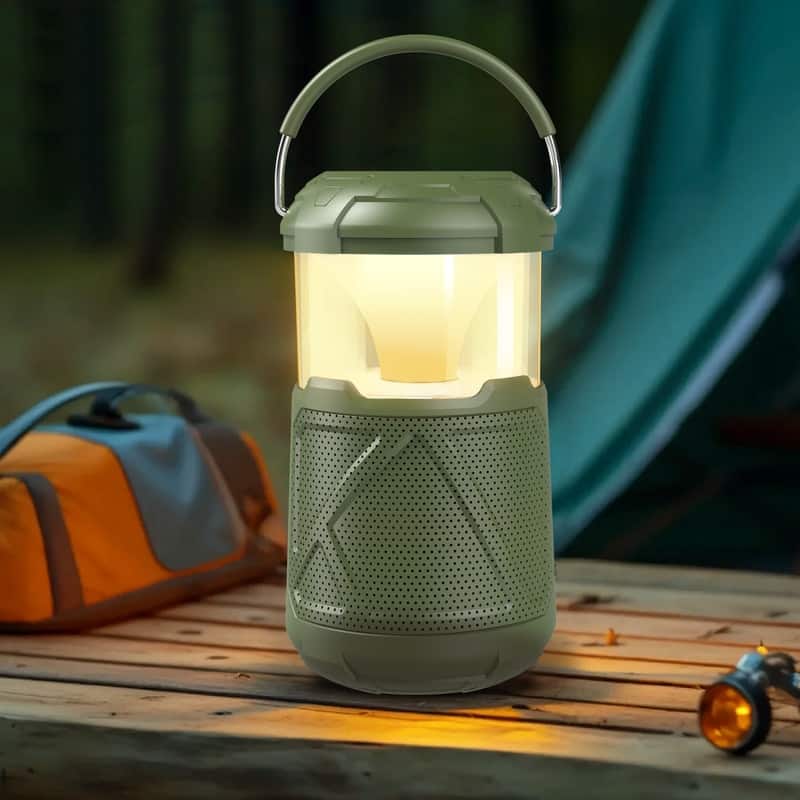 Outdoor Lantern Bluetooth Speaker IPX6 Waterproof Wireless Speaker with LED Light for Camping, Hiking Patio Yard Parties