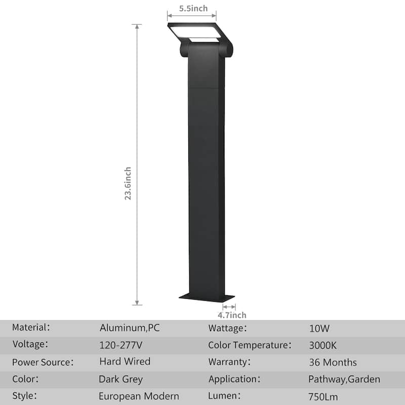 Inowel Light Outdoor Pathway LED Lights IP54 10W 700Lm - 23.62in