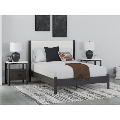 Signature Design by Ashley Cadmori Upholstered Panel Platform Bed