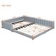 preview thumbnail 4 of 12, Queen Size & Twin XL Size Upholstered Platform Bed