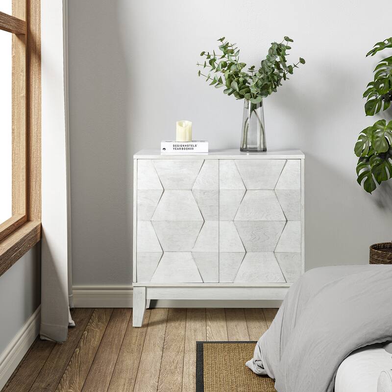 Martina Modern 2-door Ample Storage Cabinet With Adjustable Shelves By HULALA HOME - White