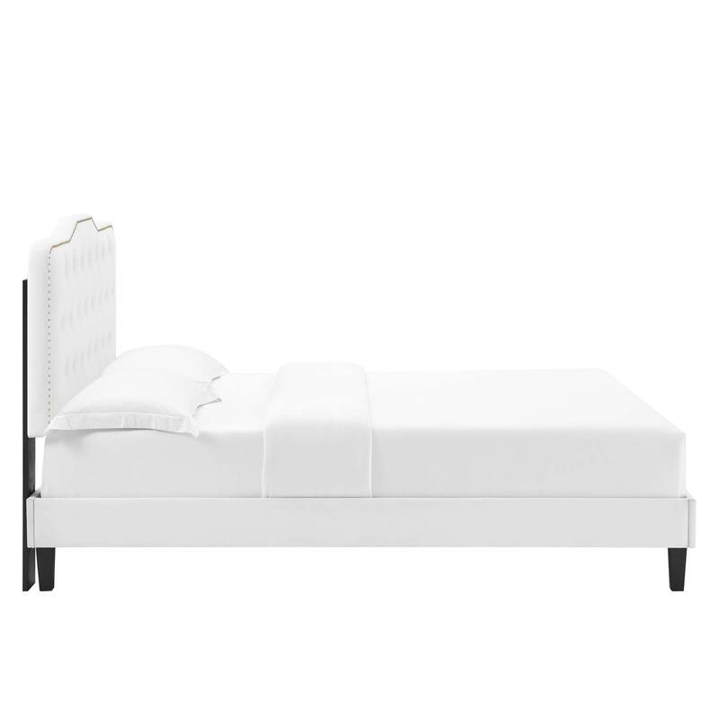Amber Performance Velvet Twin Platform Bed