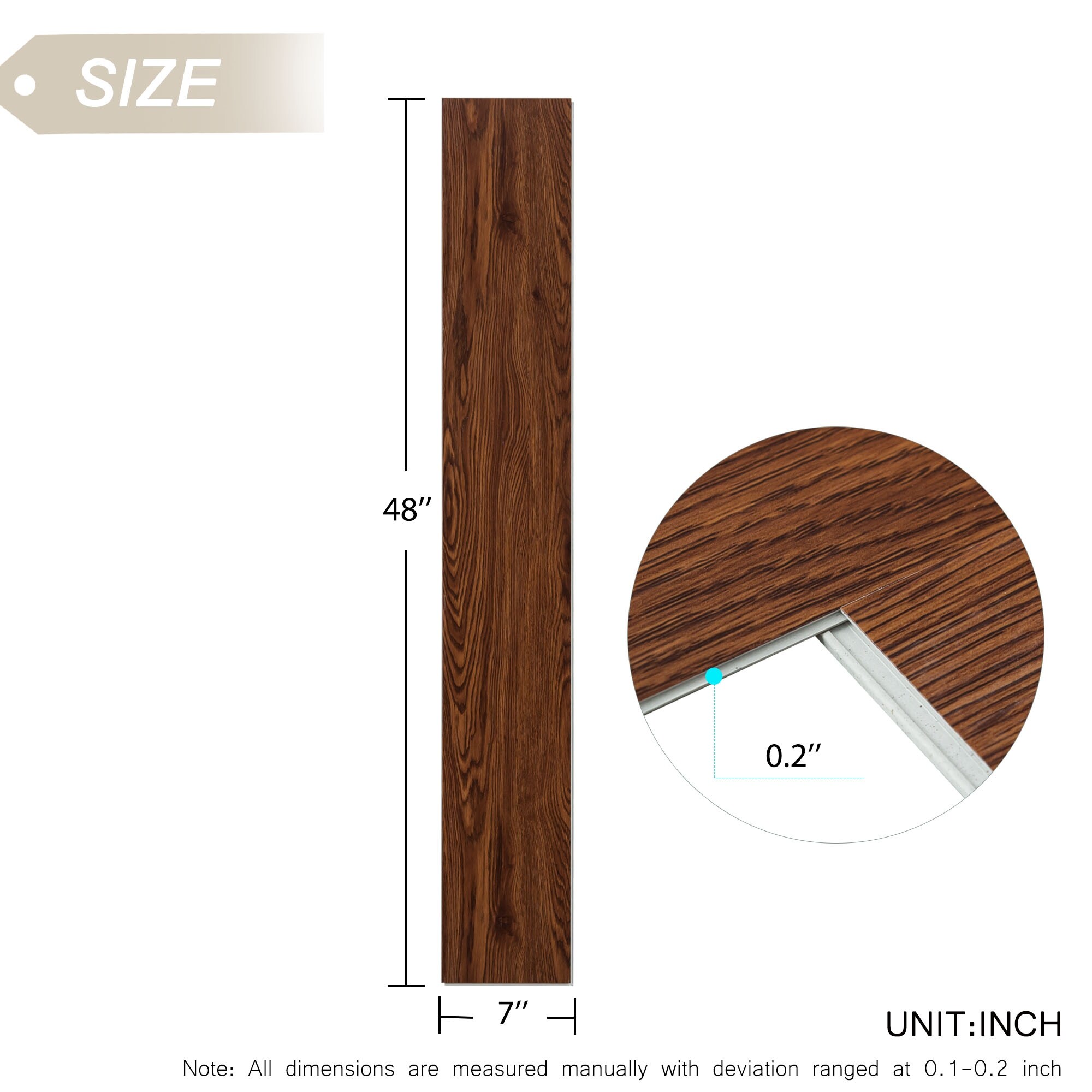 Cold Grey Finish SPC Vinyl Plank Flooring 9 pcs(21.27 Sq. Ft ...