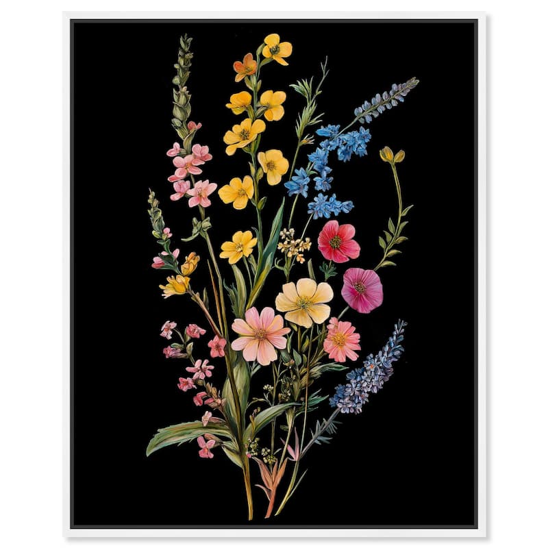 Darkling Daisies I Canvas by Art Remedy - White - 30" x 36"