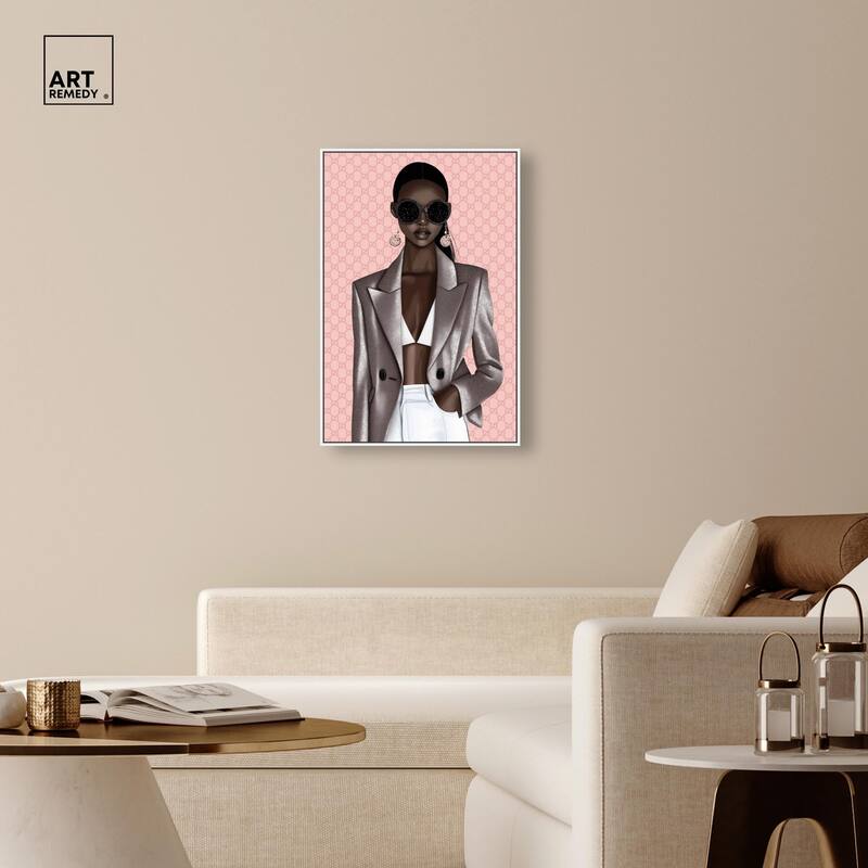 Cool Luxury Woman Canvas by Art Remedy