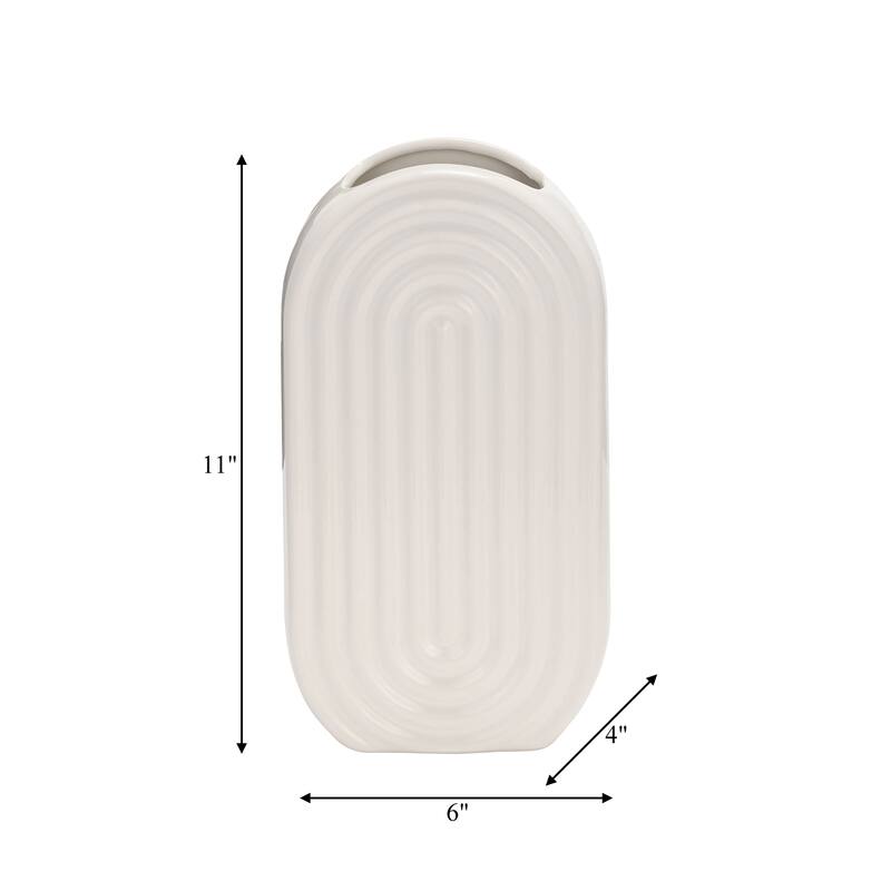 Sagebrook Home Elegant Ceramic Vase, Contemporary Design for Modern Decor