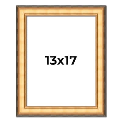 13x17 Frame Gold Plein Aire Solid Wood Picture Frame Width 2 Inches |