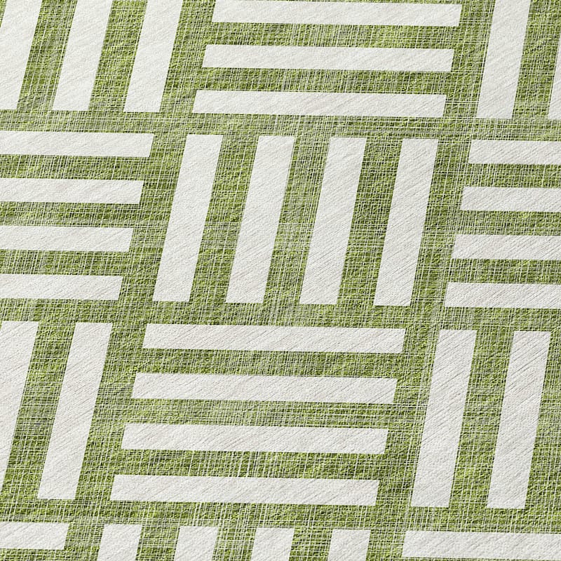 Machine Washable Indoor/ Outdoor Chantille Geo Modern Rug