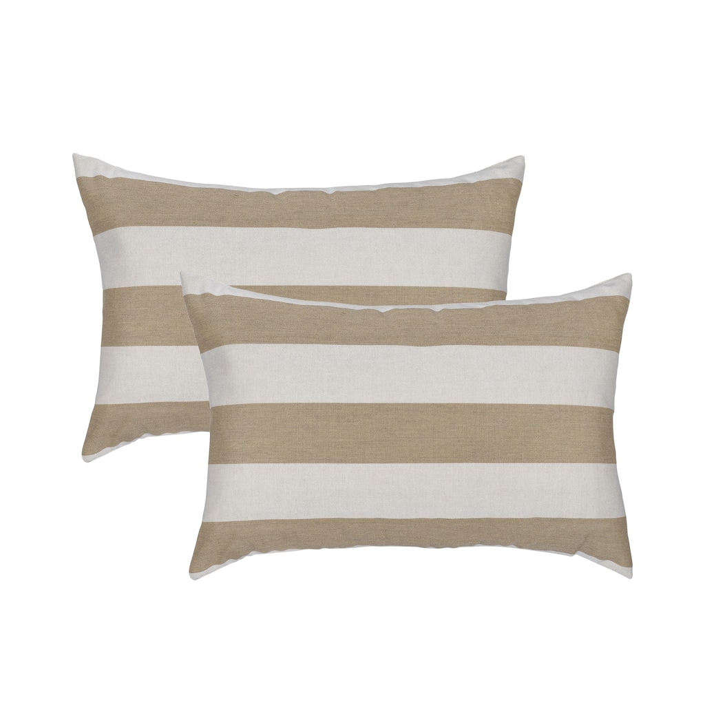 Austin Horn Classics Sunbrella Maxim Heather Beige Boudoir Pillow (Set of 2)