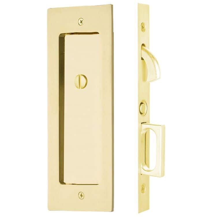 Emtek Modern Rectangular 7-1/4 Inch Privacy Mortise Pocket Door Lock
