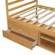 preview thumbnail 8 of 13, Full Size Wood Platform Bed with Removable Shelves, 2-Storage Drawers, Natural