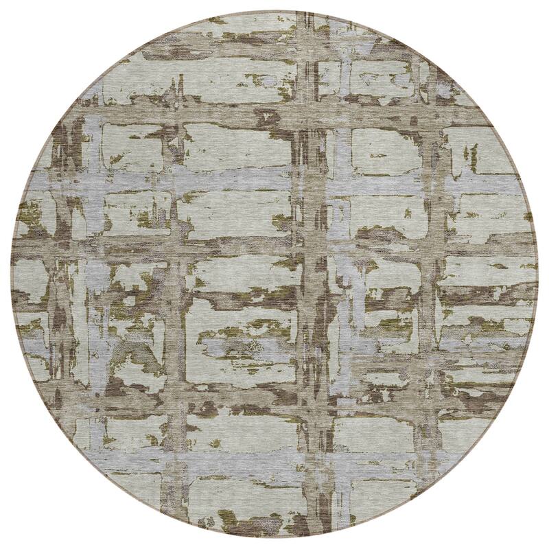 Machine Washable Indoor/ Outdoor Chantille Abstract Contemporary Rug