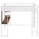 preview thumbnail 7 of 37, Metal Loft Bed With 2 Shelves And One Desk
