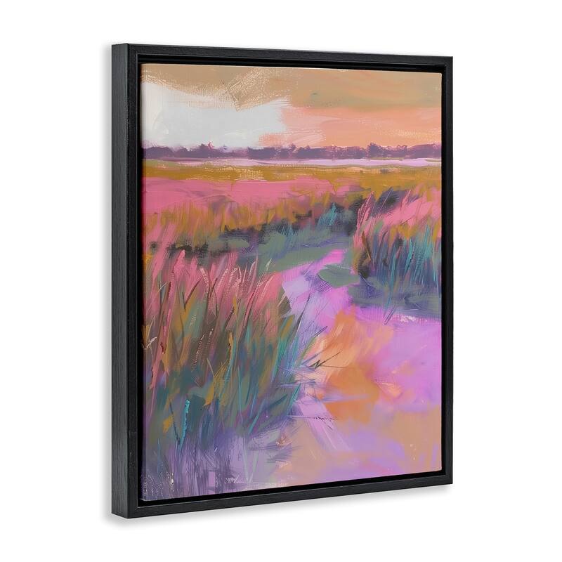 Stupell Autumnal Marsh Landscape Framed Floater Canvas Wall Art Design By Arlington Prints