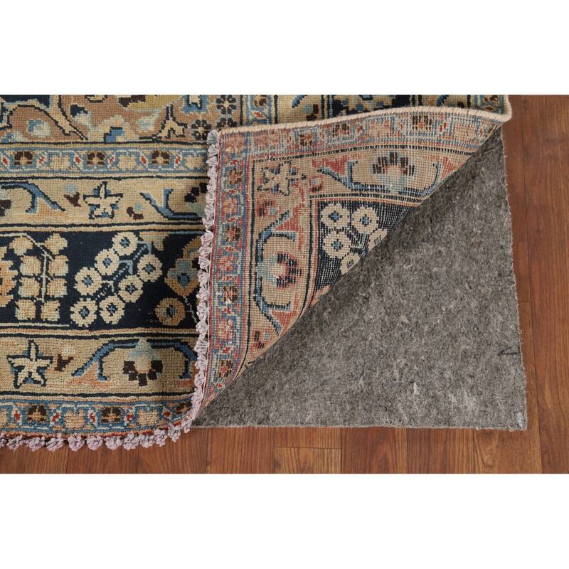 Mashad Vintage Persian Area Rug Handmade Wool Carpet - 6'4" x 9'8"