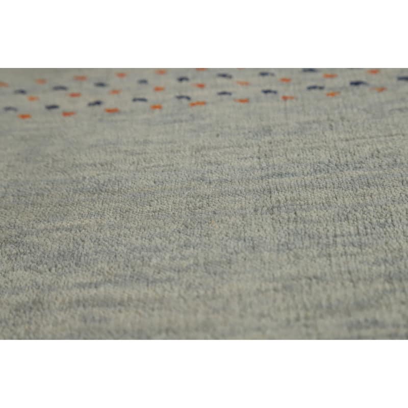 Hand Knotted Oriental 100% Wool Carpet Tribal Animal Pictorial Green Gabbeh Area Rug - 5' 10'' X 4' 0''