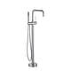 preview thumbnail 15 of 34, WOWOW Floor Mount Single-Handle Freestanding Tub Faucet Brushed Nickel