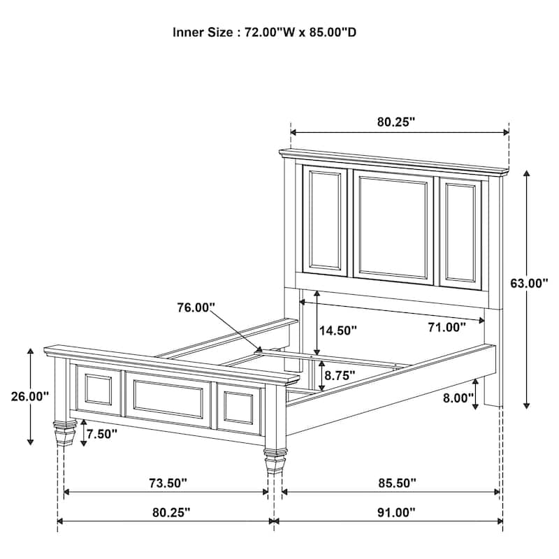 Sandy Beach Wood Panel Bed