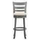 preview thumbnail 30 of 43, Verona Linen Ladder Back Swivel Bar Stool by iNSPIRE Q Classic