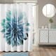 Madison Park Quinn Printed Floral Cotton Shower Curtain - Aqua