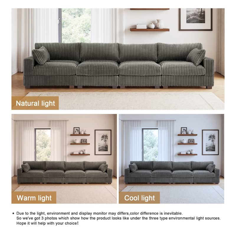 U-shaped Modular Sectional Set Upholstered Sofa Couch