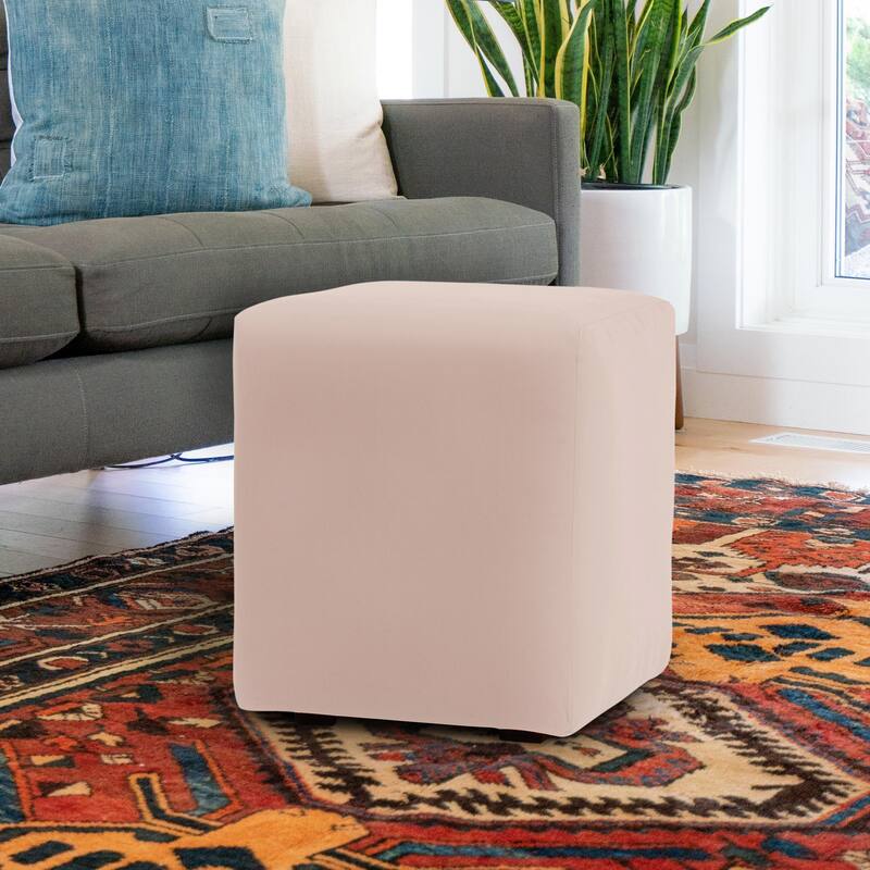 Allan Andrews Universal Outdoor Square Patio Ottoman with Cover, Seascape Collection