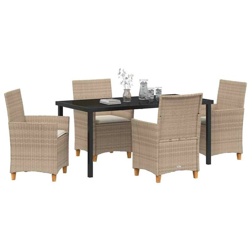 vidaXL Garden Dining Set Poly Rattan