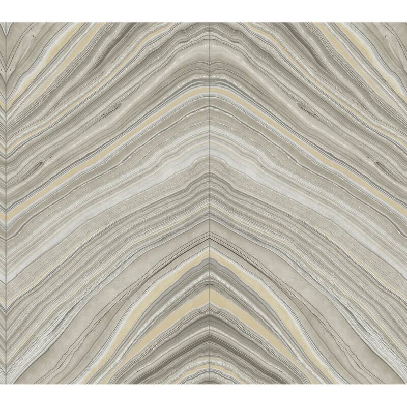 Paul, Onyx Strata Wallpaper, 27 in x 27 ft = 60.75 ft sq, Wallpaper Roll - Taupe