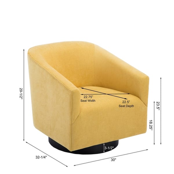 dimension image slide 1 of 4, Copper Grove Pregrada Wood-base Swivel Chair