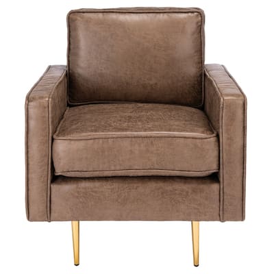 SAFAVIEH Paityn Brown/Gold Accent Chair. - 31" W x 30" D x 33" H