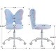 preview thumbnail 7 of 16, Cute Butterfly Back Kids Desk Chair, Adjustable Furry Swivel Chair for Study/Home/Bedroom/School