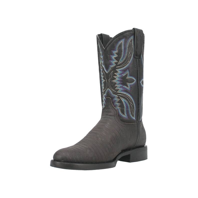 Dingo Western Boots Mens Saw Buck Lizard Print Round Toe DI140