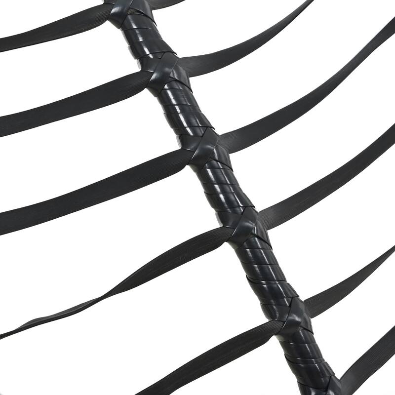 Single Person Folding Egg Chair with Stand - Hanging Wicker Hammock Swing with Adjustable Feet for Balcony, Garden, Bedroom