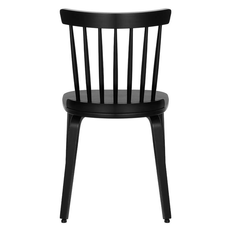 Solid Wood Spindle Back Windsor Dining Chairs, Set of 2 - 17.44" (W) x 19.7" (D) x 33.1" (H)