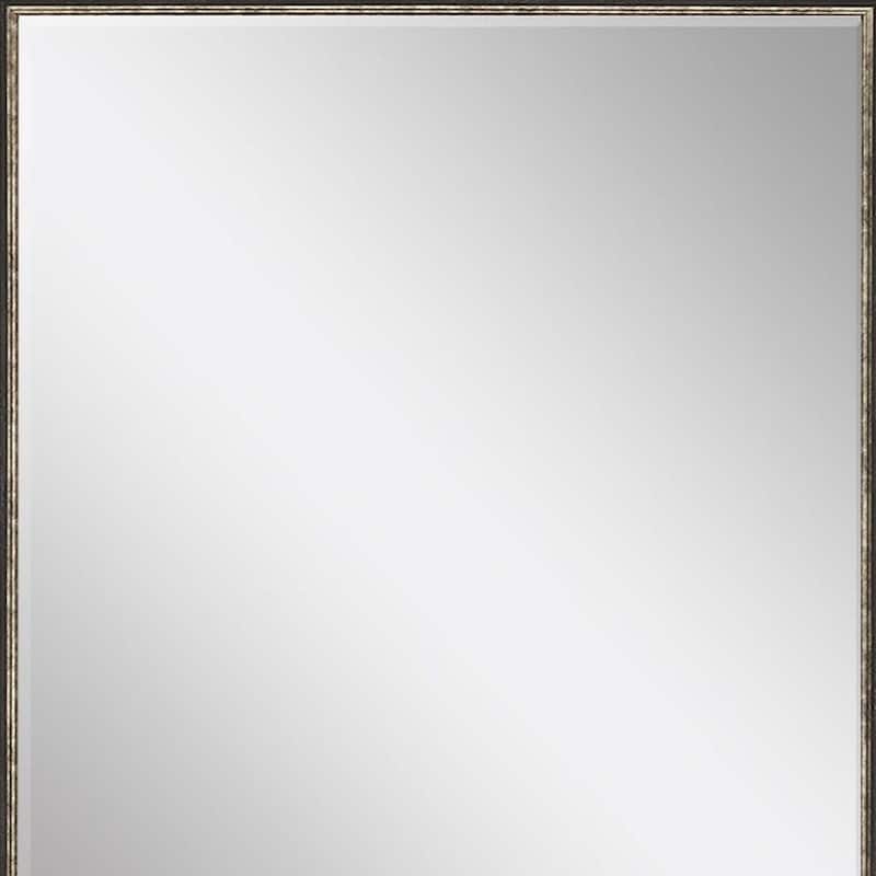 HomeRoots 33" Dark Brown Framed Accent Mirror - 27.00 in. x 33.00 in. x 2.00 in.