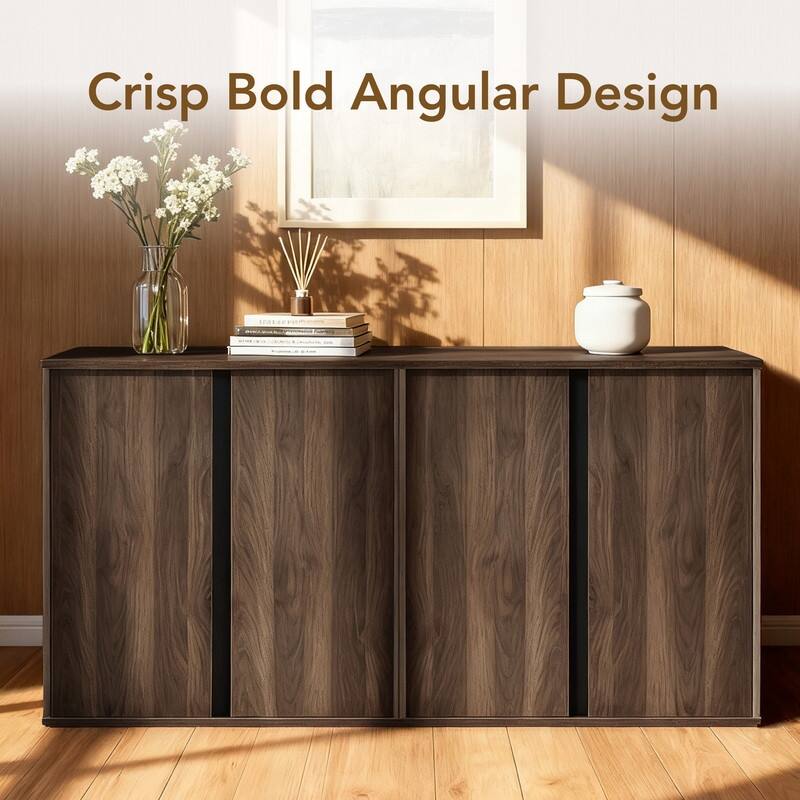 Spruce & Spring 31.5" Modern Industrial Sideboard Cabinet Storage Cabinet