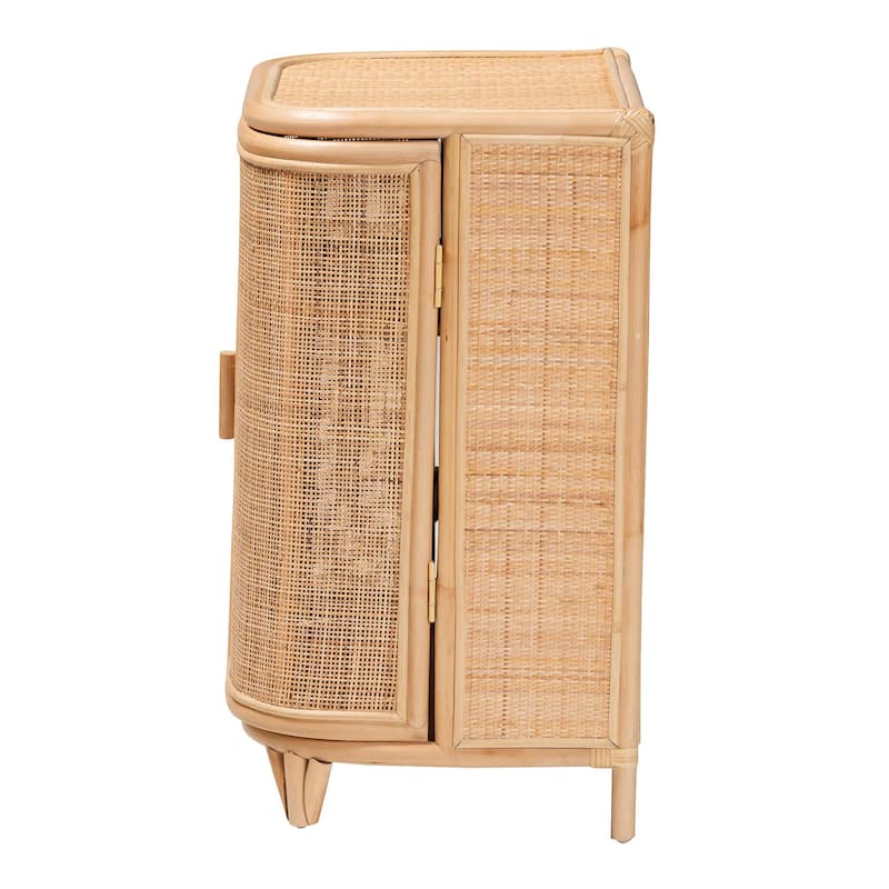 Yanka Bohemian Natural Rattan Storage Cabinet