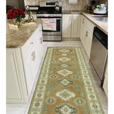 Kazak Jewell Rust/Ivory Runner - 2'10" x 9'3"
