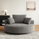 preview thumbnail 46 of 89, GDFStudio - Lavelle Corduroy 360 Degree Swivel Chair Fluffy Modern Sleeper