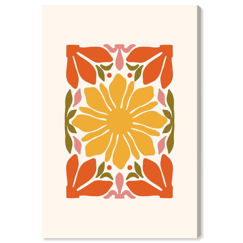 Wynwood Studio Canvas Floral and Botanical My Flower is a Sun Yellow and Mustard Modern & Contemporary Wall Art Canvas Print - 36 x 24