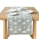 preview thumbnail 77 of 91, Over&back Hand-Blocked Printed Cotton Table Runner - Machine Washable 18 x 108 - Green Floral