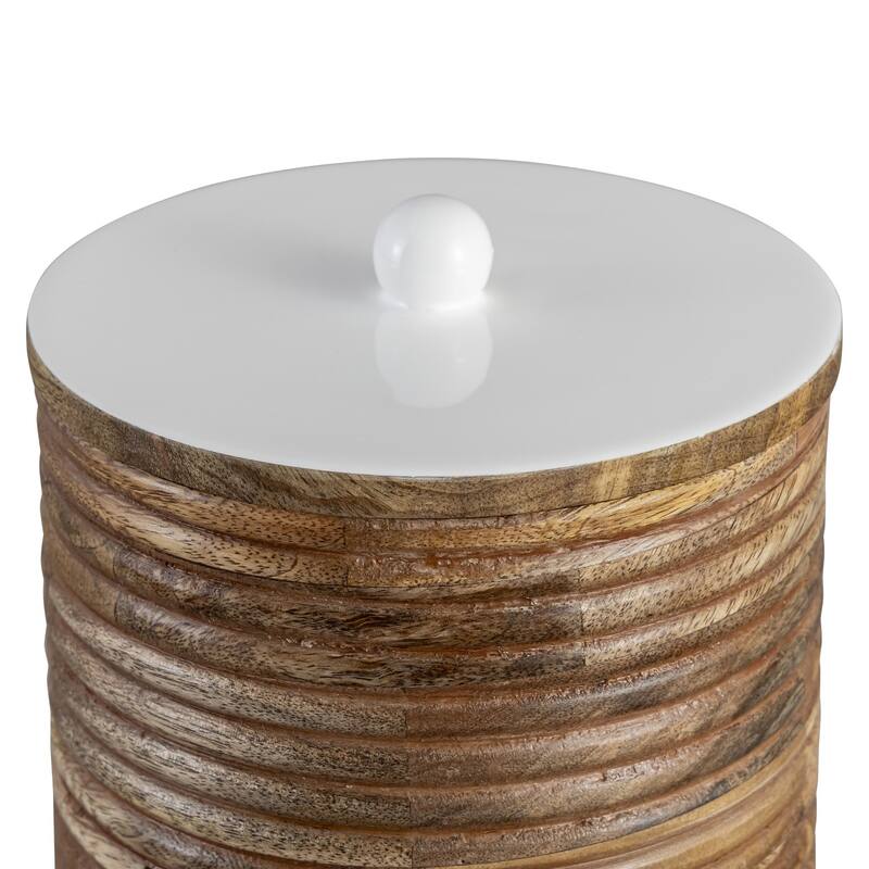Mango Wood Canisters Set of 2